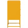 Mesita de noche acero amarillo mostaza 36x39x78 cm de , Mesitas de noche - Ref: Foro24-846584, Precio: 77,86 €, Descuento: %