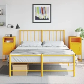 Mesitas de noche 2 uds acero amarillo mostaza 36x39x78 cm de , Mesitas de noche - Ref: Foro24-846573, Precio: 84,06 €, Descue...