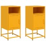 Mesitas de noche 2 uds acero amarillo mostaza 36x39x78 cm de , Mesitas de noche - Ref: Foro24-846573, Precio: 84,87 €, Descue...