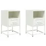 Nachttische, 2 Stück, weißer Stahl, 36x39x60,5 cm. von , Nachttische - Ref: Foro24-846565, Preis: 80,39 €, Rabatt: %