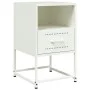 Nachttische, 2 Stück, weißer Stahl, 36x39x60,5 cm. von , Nachttische - Ref: Foro24-846565, Preis: 80,39 €, Rabatt: %