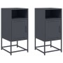 Mesitas de noche 2 unidades acero gris antracita 36x39x78 cm de , Mesitas de noche - Ref: Foro24-846571, Precio: 84,78 €, Des...
