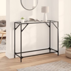 Mesa consola superficie vidrio transparente acero 98x35x81 cm de , Mesas consola - Ref: Foro24-846020, Precio: 41,43 €, Descu...