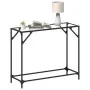 Mesa consola superficie vidrio transparente acero 98x35x81 cm by , console tables - Ref: Foro24-846020, Price: 40,89 €, Disco...