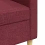 Sofá de 3 plazas de tela rojo tinto 210 cm by , Sofas - Ref: Foro24-4007420, Price: 329,56 €, Discount: %