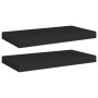 Estantes flotantes de pared 2 uds MDF negro 50x23x3,8 cm en Estanterías | Comprar online en Foru.es