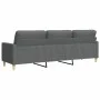 Sofá de 3 plazas de tela gris oscuro 210 cm de , Sofás - Ref: Foro24-4007415, Precio: 271,43 €, Descuento: %