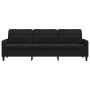 Sofá de 3 plazas terciopelo negro 210 cm de , Sofás - Ref: Foro24-4007649, Precio: 295,91 €, Descuento: %
