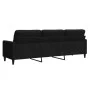Sofá de 3 plazas terciopelo negro 210 cm de , Sofás - Ref: Foro24-4007649, Precio: 290,58 €, Descuento: %