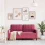 Sofá de 2 plazas de terciopelo rojo tinto 140 cm de , Sofás - Ref: Foro24-4007628, Precio: 199,72 €, Descuento: %