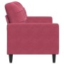 Sofá de 2 plazas de terciopelo rojo tinto 140 cm de , Sofás - Ref: Foro24-4007628, Precio: 199,72 €, Descuento: %