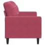 Zweiplätziges Samtsofa in Bordeauxrot, 140 cm. von , Sofas - Ref: Foro24-4007628, Preis: 196,67 €, Rabatt: %
