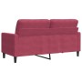 Sofá de 2 plazas de terciopelo rojo tinto 140 cm de , Sofás - Ref: Foro24-4007628, Precio: 199,72 €, Descuento: %
