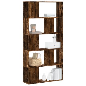 Librería de 5 estantes madera ingeniería roble ahumado de , Librerías y estanterías - Ref: Foro24-852775, Precio: 65,12 €, De...