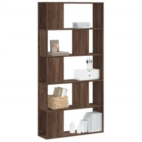 Librería de 5 niveles madera marrón roble 80,5x23,5x162,5 cm de , Librerías y estanterías - Ref: Foro24-852777, Precio: 66,05...