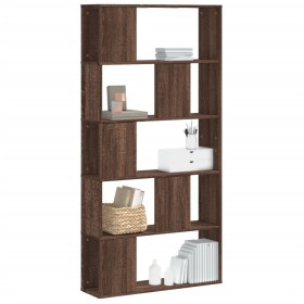 Librería de 5 niveles madera marrón roble 80,5x23,5x162,5 cm de , Librerías y estanterías - Ref: Foro24-852777, Precio: 66,86...