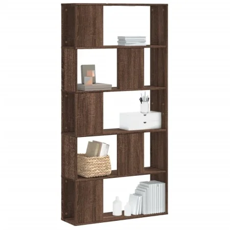 Librería de 5 niveles madera marrón roble 80,5x23,5x162,5 cm de , Librerías y estanterías - Ref: Foro24-852777, Precio: 66,05...
