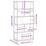 Librería de 5 niveles madera marrón roble 80,5x23,5x162,5 cm de , Librerías y estanterías - Ref: Foro24-852777, Precio: 66,05...