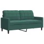 Juego de sofás con cojines 3 piezas terciopelo verde oscuro de , Sofás - Ref: Foro24-3278433, Precio: 725,43 €, Descuento: %
