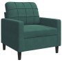 Juego de sofás con cojines 3 piezas terciopelo verde oscuro de , Sofás - Ref: Foro24-3278433, Precio: 739,04 €, Descuento: %