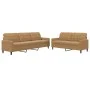Zweiteiliges Sofaset mit braunen Samtkissen. von , Sofas - Ref: Foro24-3278478, Preis: 515,35 €, Rabatt: %