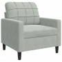 Juego de sofás con cojines 3 piezas terciopelo gris claro de , Sofás - Ref: Foro24-3278431, Precio: 592,78 €, Descuento: %
