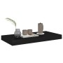Estantes flotantes de pared 4 uds negro MDF 50x23x3,8 cm en Estanterías | Comprar online en Foru.es