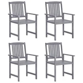 Garden chairs, set of 4, solid acacia wood in gray. by vidaXL, Garden chairs - Ref: Foro24-311875, Price: 242,88 €, Discount: %