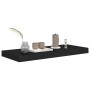 Estante flotante de pared negro MDF 60x23,5x3,8 cm en Estanterías | Comprar online en Foru.es
