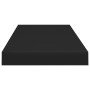 Estante flotante de pared negro MDF 60x23,5x3,8 cm en Estanterías | Comprar online en Foru.es