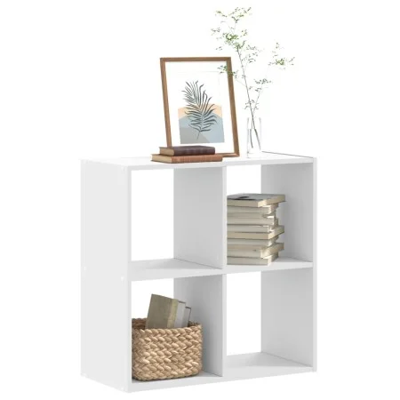 Estantería de madera de ingeniería blanca 68,5x32x68,5 cm de , Librerías y estanterías - Ref: Foro24-852825, Precio: 48,41 €,...