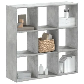 Estantería de madera de ingeniería gris hormigón 102x32x102 cm de , Librerías y estanterías - Ref: Foro24-852819, Precio: 81,...