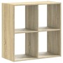Estantería madera de ingeniería roble Sonoma 68,5x32x68,5 cm de , Librerías y estanterías - Ref: Foro24-852827, Precio: 39,76...