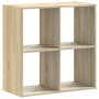 Estantería madera de ingeniería roble Sonoma 68,5x32x68,5 cm de , Librerías y estanterías - Ref: Foro24-852827, Precio: 39,76...