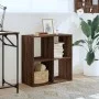 Estantería de madera ingeniería marrón roble 68,5x32x68,5 cm de , Librerías y estanterías - Ref: Foro24-852831, Precio: 45,21...