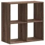 Estantería de madera ingeniería marrón roble 68,5x32x68,5 cm de , Librerías y estanterías - Ref: Foro24-852831, Precio: 45,21...