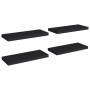 Estante flotante de pared 4 uds MDF negro 60x23,5x3,8 cm en Estanterías | Comprar online en Foru.es