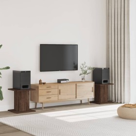 Soportes altavoces 2 uds madera marrón roble 30x30x40 cm de , Soportes para altavoces - Ref: Foro24-852651, Precio: 48,78 €, ...