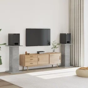 Soportes altavoces 2 uds madera gris hormigón 30x30x80 cm de , Soportes para altavoces - Ref: Foro24-852666, Precio: 62,52 €,...