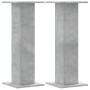 Soportes altavoces 2 uds madera gris hormigón 30x30x80 cm de , Soportes para altavoces - Ref: Foro24-852666, Precio: 63,33 €,...