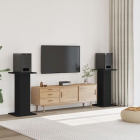 Soportes altavoces 2 uds madera ingeniería negro 30x30x80 cm de , Soportes para altavoces - Ref: Foro24-852664, Precio: 90,87...