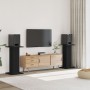 Soportes altavoces 2 uds madera ingeniería negro 30x30x80 cm de , Soportes para altavoces - Ref: Foro24-852664, Precio: 90,87...