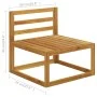 Juego de sofá 2 pzas con cojines gris oscuro madera de acacia by vidaXL, Modular outdoor sofas - Ref: Foro24-311856, Price: 2...