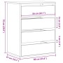Cajonera de esquina madera de ingeniería negra 60x41x76 cm de , Cajoneras - Ref: Foro24-852871, Precio: 116,47 €, Descuento: %