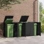 Cobertizo de 4 contenedores de basura acero negro 276x79x117 cm de , Soportes para contenedores de residuos - Ref: Foro24-327...