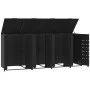 Cobertizo de 4 contenedores de basura acero negro 276x79x117 cm de , Soportes para contenedores de residuos - Ref: Foro24-327...