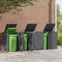 Cobertizo para 5 cubos de basura acero antracita 345x79x117 cm de , Soportes para contenedores de residuos - Ref: Foro24-3279...