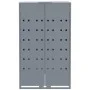 Cobertizo de 2 contenedores de basura acero gris 138x79x117 cm de , Soportes para contenedores de residuos - Ref: Foro24-3279...