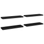 Estantes flotantes de pared 4 uds MDF negro 80x23,5x3,8 cm en Estanterías | Comprar online en Foru.es