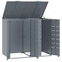 Cobertizo de 2 contenedores de basura acero gris 138x79x117 cm de , Soportes para contenedores de residuos - Ref: Foro24-3279...
